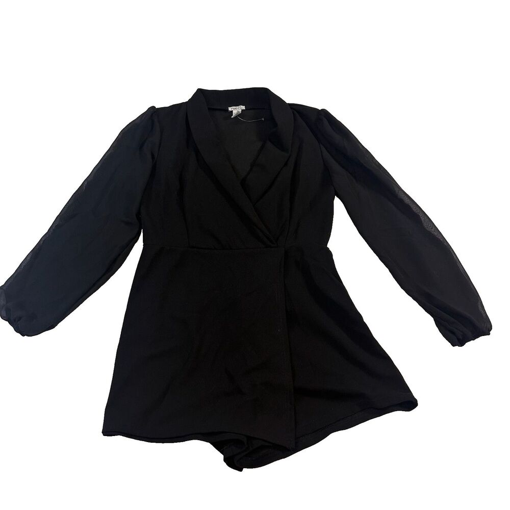 Rue 21 Black Long Sleeve Romper With Skort
